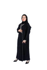 ⁦عبايه كريب سعودي بشك في الاكمام والامام⁩ - الصورة ⁦2⁩