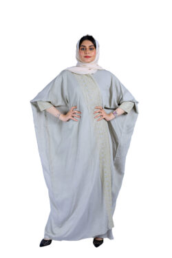 عبايه بشت بيج بقصة قطري بشريط ملكيه من امام وكم