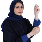 عبايه بقصة اماراتي بتطريز شك مخفي مميز