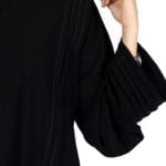 عبايه كلوش كلاسيك محددة باسود