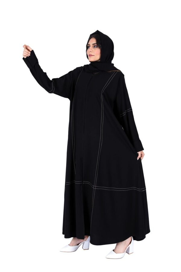 ⁦عباية كلوش النورس مخطط⁩ - الصورة ⁦3⁩