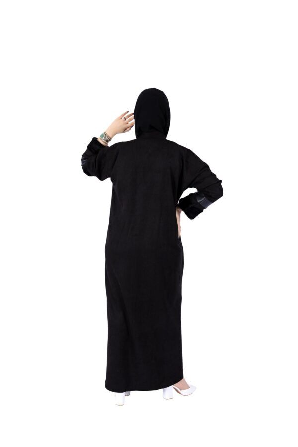 ⁦عباية شتوي شامواه بأكمام جلد⁩ - الصورة ⁦4⁩