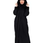 عبايه فروة اسود شامواه شتوية