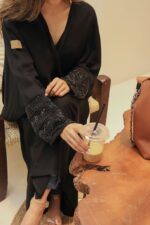 عبايه لف بشك سندس اسود