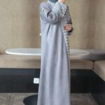 عبايه فروه شتوي رماري