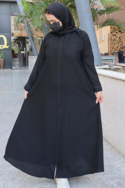 عباية زهره بجيوب مخفى وسحاب امامية