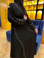 ⁦عبايه مريم بليزر من اجناب و تطريز بيج⁩ - الصورة ⁦3⁩