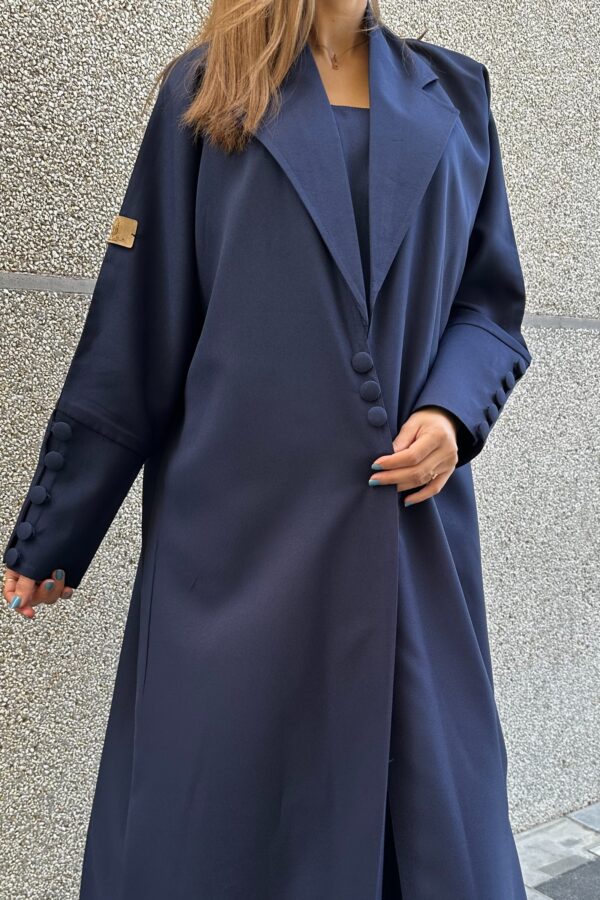 ⁦عباية كحلي بليزر مندمجة بطبقة داخلية⁩ - الصورة ⁦14⁩