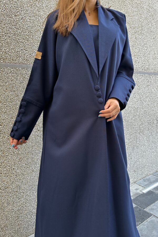 ⁦عباية كحلي بليزر مندمجة بطبقة داخلية⁩ - الصورة ⁦15⁩