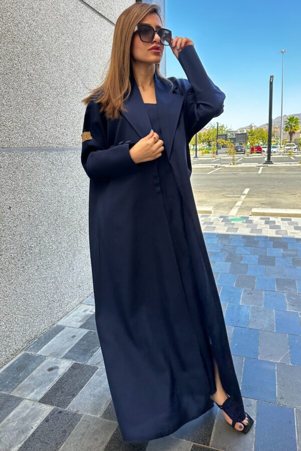 ⁦عباية كحلي بليزر مندمجة بطبقة داخلية⁩ - الصورة ⁦6⁩