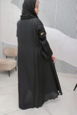 ⁦عبايه كلوش بقيطان و كسر بشكل مميز فى العبايه⁩ - الصورة ⁦9⁩