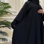 عباية كلوش نواعم بدقات تطريز اسود