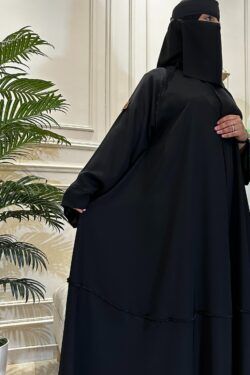 عباية كلوش نواعم بدقات تطريز اسود