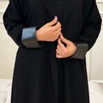 عباية بليزره ساده بكم جلد