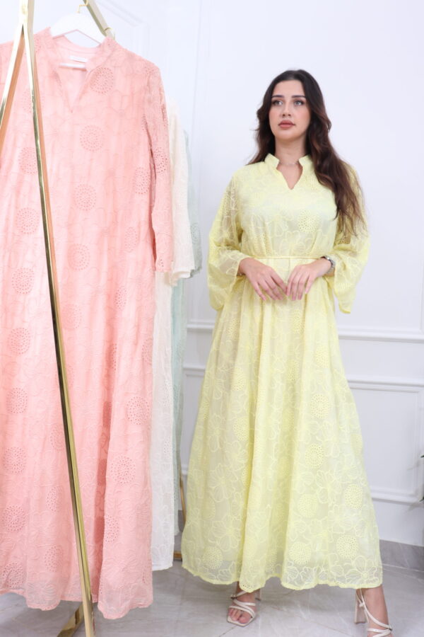 ⁦جلابيه اصفر بلياقه و اكمام و سيع⁩ - الصورة ⁦10⁩