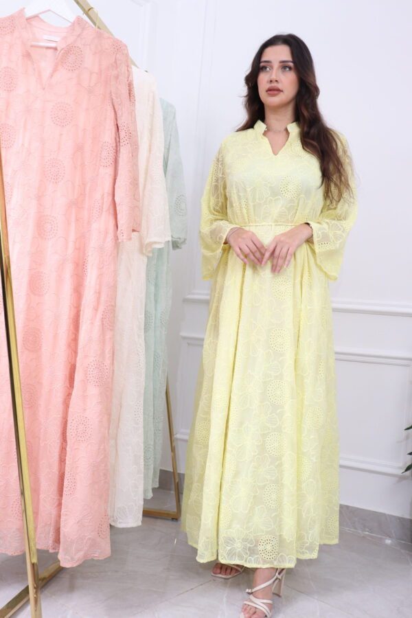 ⁦جلابيه اصفر بلياقه و اكمام و سيع⁩ - الصورة ⁦11⁩