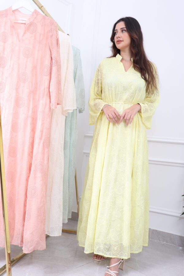 ⁦جلابيه اصفر بلياقه و اكمام و سيع⁩ - الصورة ⁦12⁩