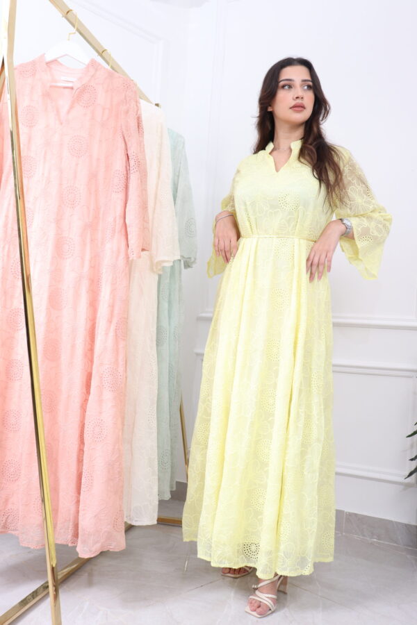 ⁦جلابيه اصفر بلياقه و اكمام و سيع⁩ - الصورة ⁦9⁩