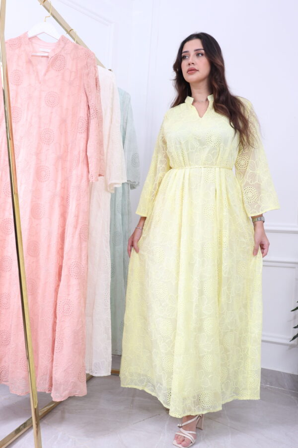 ⁦جلابيه اصفر بلياقه و اكمام و سيع⁩ - الصورة ⁦8⁩