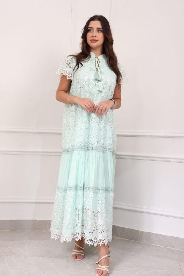 ⁦جلابيه تيفاني نص كم بقصه جميل⁩ - الصورة ⁦3⁩