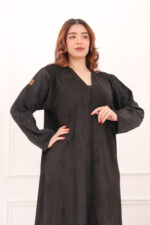 ⁦عبايه شامواه بدقات بكم مفصول مشجره بلاسود⁩ - الصورة ⁦6⁩