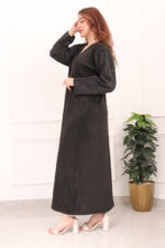 ⁦عبايه شامواه بدقات بكم مفصول مشجره بلاسود⁩ - الصورة ⁦8⁩