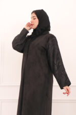 عبايه شامواه بدقات بكم مفصول مشجره بلاسود