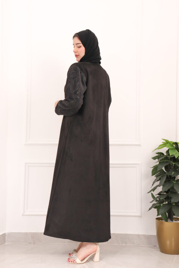 ⁦عبايه شامواه بدقات بكم مفصول مشجره بلاسود⁩ - الصورة ⁦4⁩