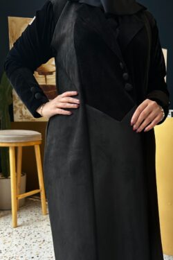 عباية شامواه بياقة و اكمام قطيفه