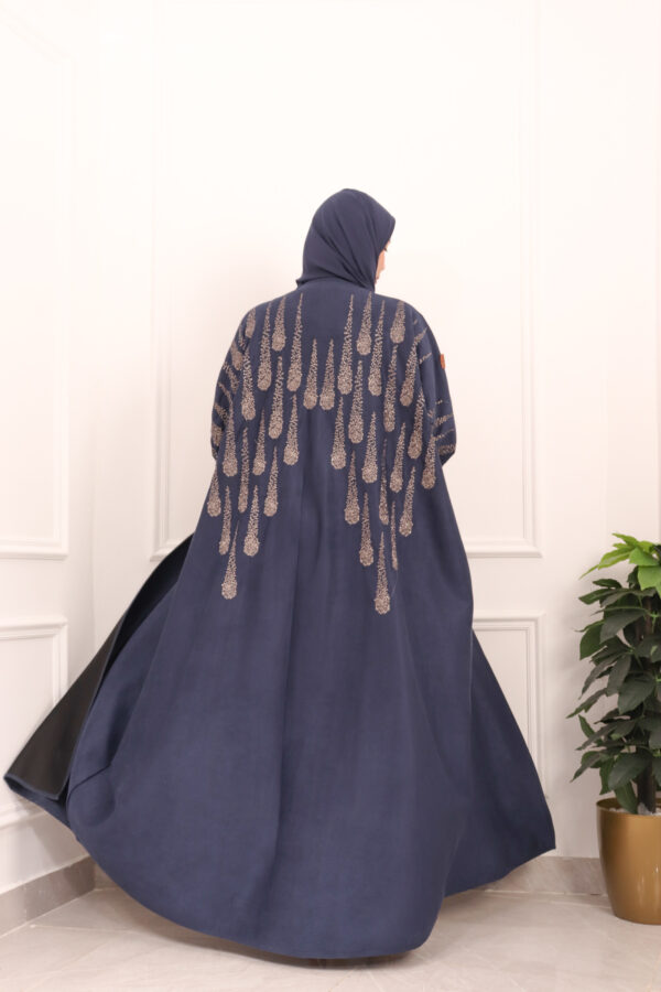 ⁦عبايه شمواه كحلي مطرزه بنحاسي⁩ - الصورة ⁦5⁩