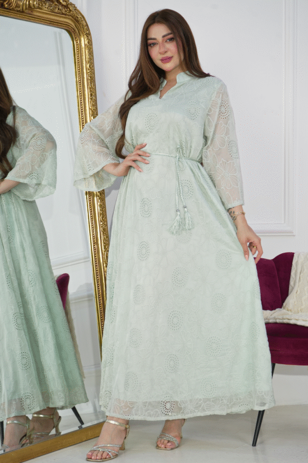 ⁦فستان تيفاني بلياقه و أكمام و سيعه⁩ - الصورة ⁦8⁩