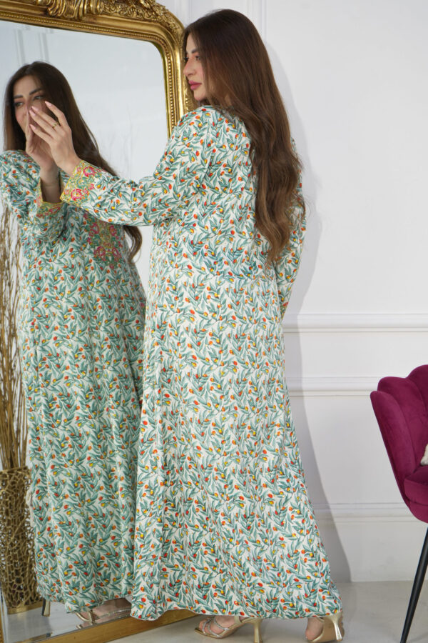 ⁦جلابيه تيفاني مخاوير اماراتيه بفصوص محدد من حلق (2)⁩ - الصورة ⁦3⁩