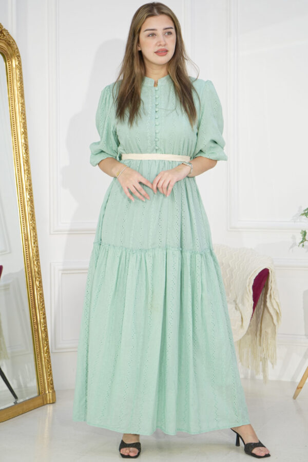 ⁦فستان القطن الفاخر التيفاني مكسره من وسط ومن اسفل⁩ - الصورة ⁦7⁩