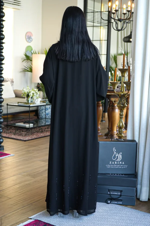 ⁦عباية ربع كلوش شيفون مبطنه بشك⁩ - الصورة ⁦4⁩