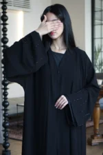 ⁦عباية ربع كلوش شيفون مبطنه بشك⁩ - الصورة ⁦7⁩