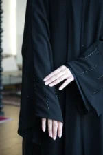 عباية ربع كلوش بطبقين شيفون مبطنه بشك من الاسفل