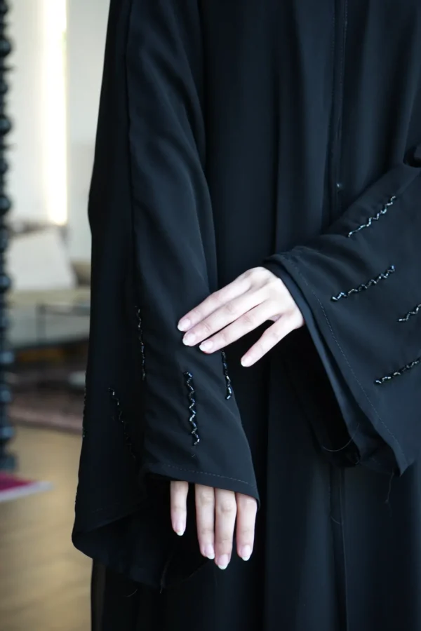 عباية ربع كلوش بطبقين شيفون مبطنه بشك من الاسفل