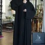 عباية ربع كلوش شيفون مبطنه بشك