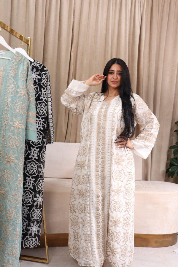 ⁦جلابيه سكري خليجى بقصه جميله⁩ - الصورة ⁦3⁩