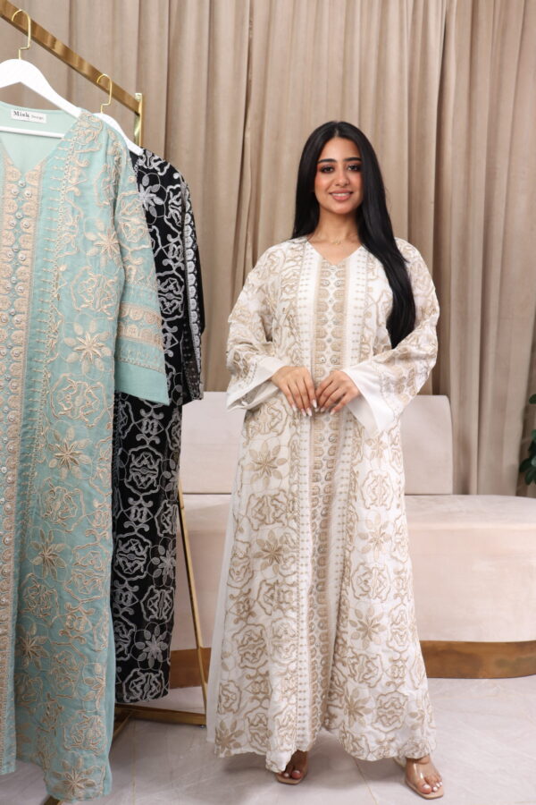 ⁦جلابيه سكري خليجى بقصه جميله⁩ - الصورة ⁦4⁩