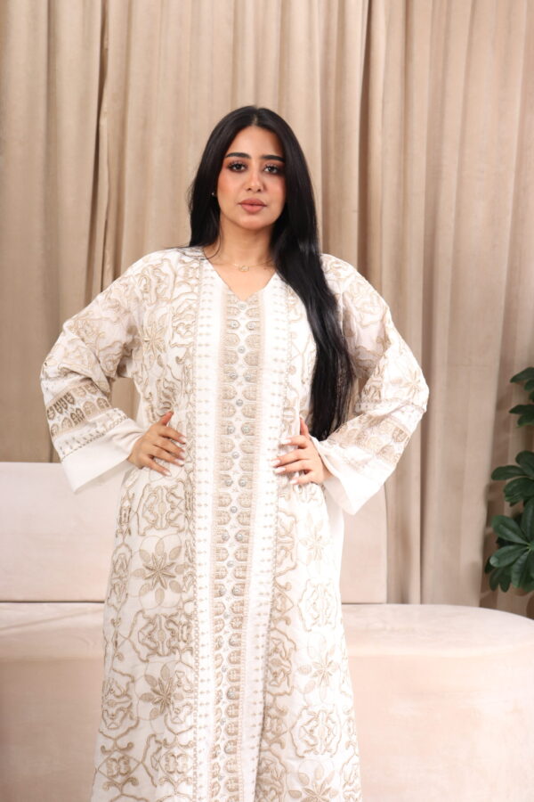 ⁦جلابيه سكري خليجى بقصه جميله⁩ - الصورة ⁦5⁩