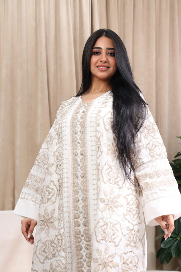 ⁦جلابيه سكري خليجى بقصه جميله⁩ - الصورة ⁦8⁩