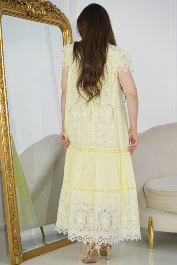 ⁦جلابيه اصفر نص كم بقصه جميل⁩ - الصورة ⁦4⁩