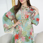 جلابيه تيفاني مشجره بلولو من امام