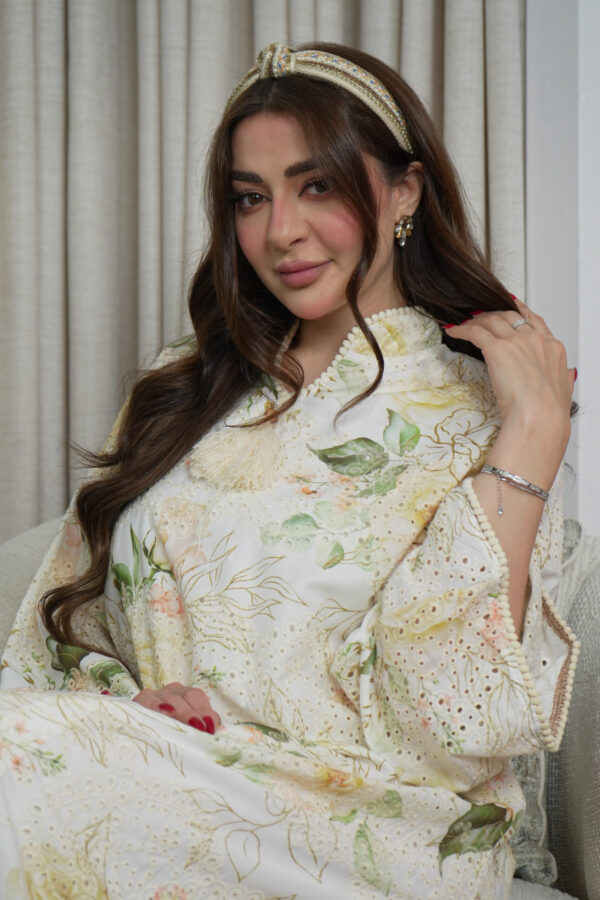 ⁦جلابية مشجره بورد اخضر⁩ - الصورة ⁦6⁩