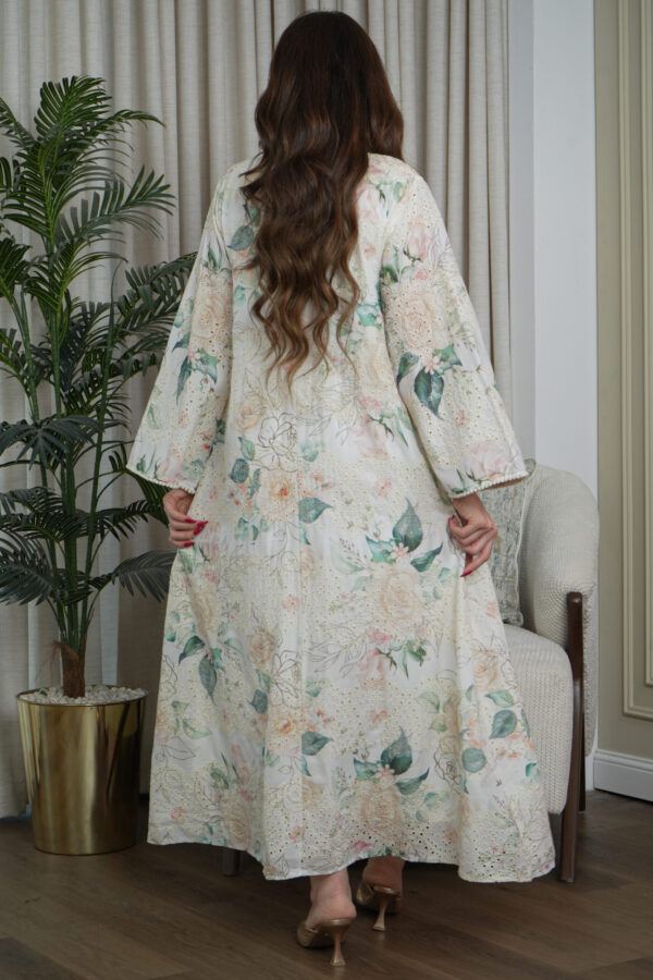 ⁦جلابية تركواز مورده بتيفاني⁩ - الصورة ⁦6⁩