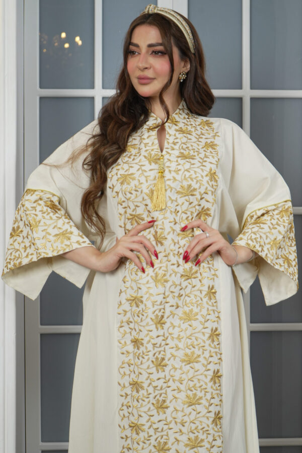 ⁦جلابيه بيج خليجيه بلياقه⁩ - الصورة ⁦3⁩