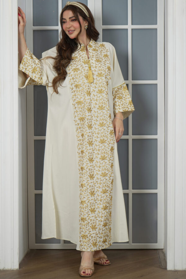 ⁦جلابيه بيج خليجيه بلياقه⁩ - الصورة ⁦4⁩