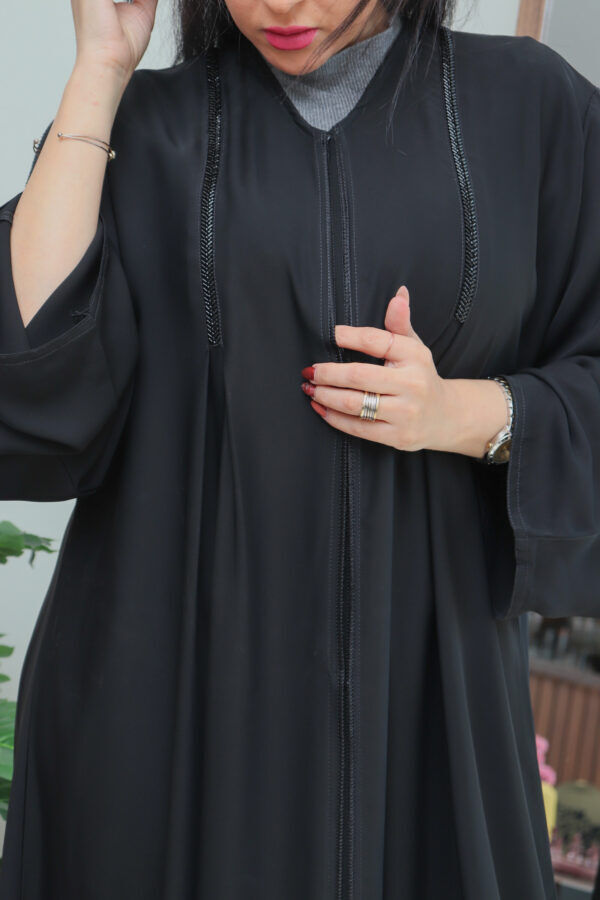 ⁦عبايه كلوش نواعم بشريط شك⁩ - الصورة ⁦5⁩