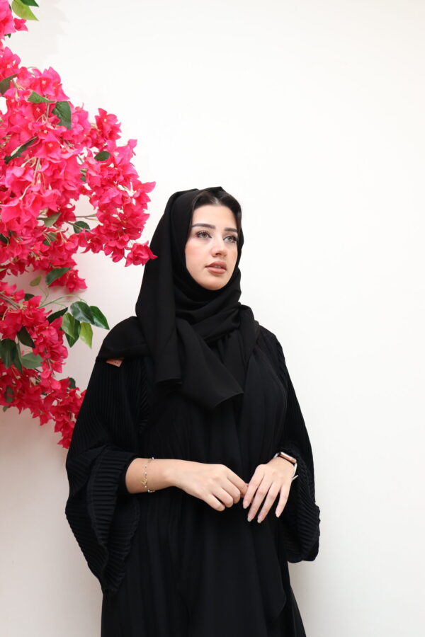 ⁦عبايه قماش كسر كامل ساده⁩ - الصورة ⁦4⁩